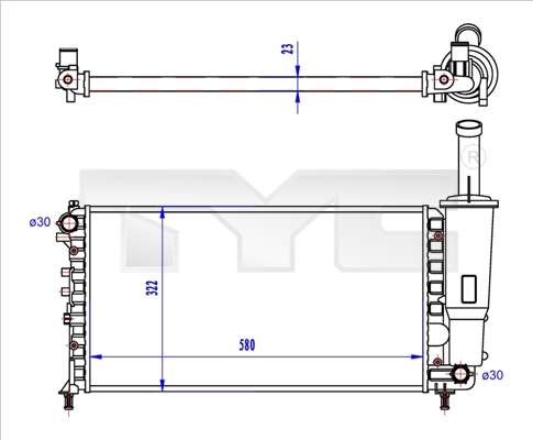 TYC Radiaator,mootorijahutus 709-0027-R