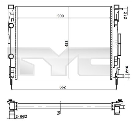 TYC Radiaator,mootorijahutus 728-0054