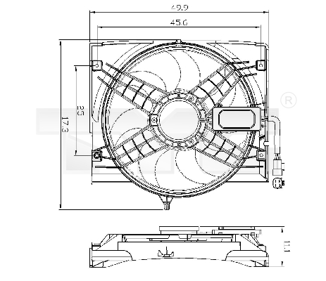 TYC Ventilaator,mootorijahutus 803-0011