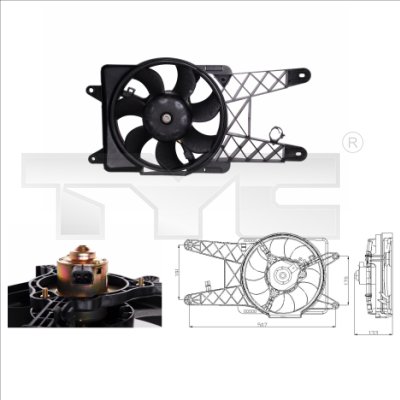 TYC Ventilaator,mootorijahutus 809-0012