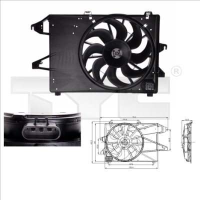 TYC Ventilaator,mootorijahutus 810-0008