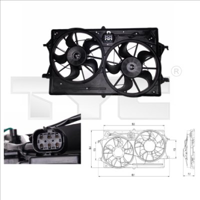 TYC Ventilaator,mootorijahutus 810-0019