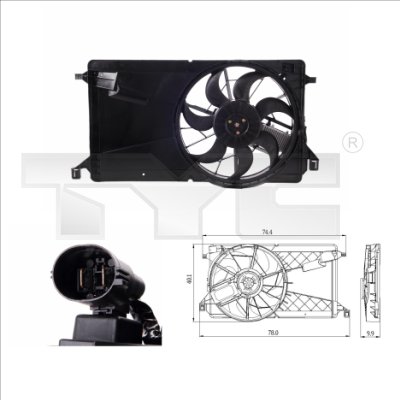 TYC Ventilaator,mootorijahutus 820-0001