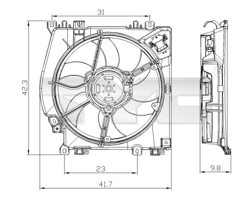 TYC Ventilaator,mootorijahutus 828-0001