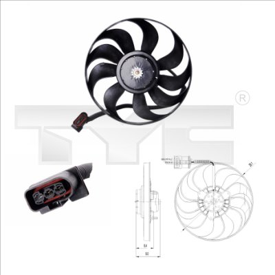 TYC Ventilaator,mootorijahutus 837-0022