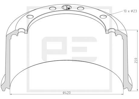 PE Automotive Piduritrummel 046.425-00A