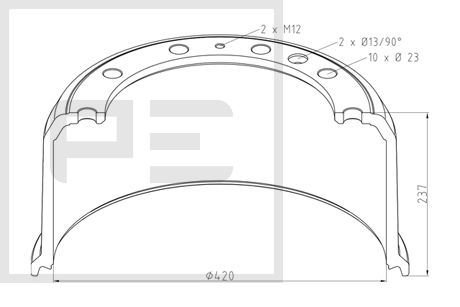 PE Automotive Piduritrummel 046.687-00A