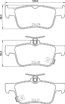 BREMBO Piduriklotside komplekt, ketaspidur P 28 089