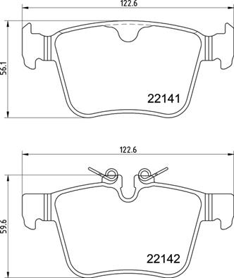 BREMBO Piduriklotside komplekt, ketaspidur P 36 037