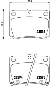 BREMBO Zestaw klocków hamulcowych, hamulce tarczowe P 54 026