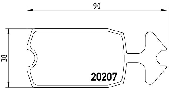 BREMBO Piduriklotside komplekt, ketaspidur P 61 002