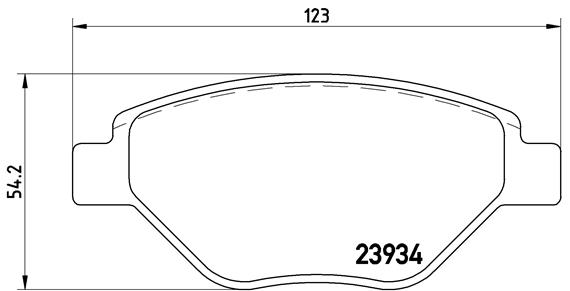 BREMBO Piduriklotside komplekt, ketaspidur P 68 031