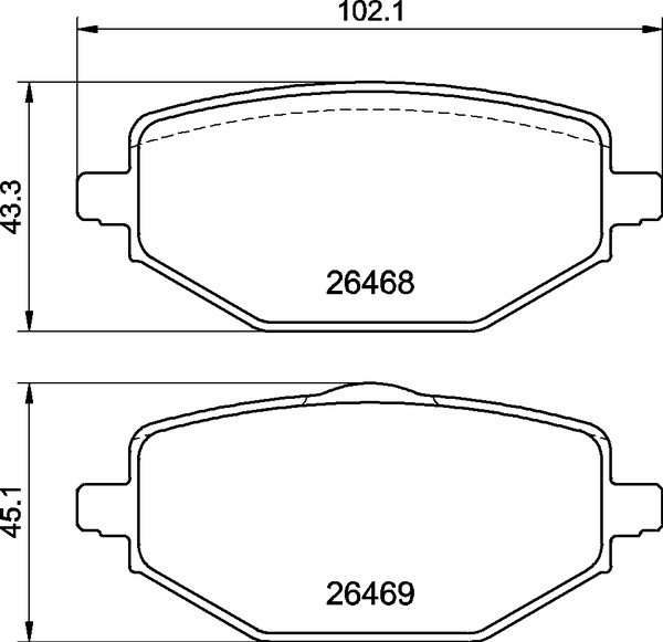 BREMBO Piduriklotside komplekt, ketaspidur P 68 076