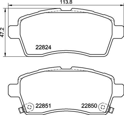 BREMBO Piduriklotside komplekt, ketaspidur P 79 037
