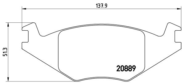 BREMBO stabdžių trinkelių rinkinys, diskinis stabdys P 85 019