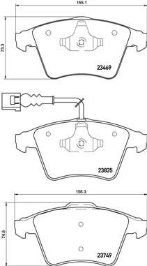 BREMBO Piduriklotside komplekt, ketaspidur P 85 149
