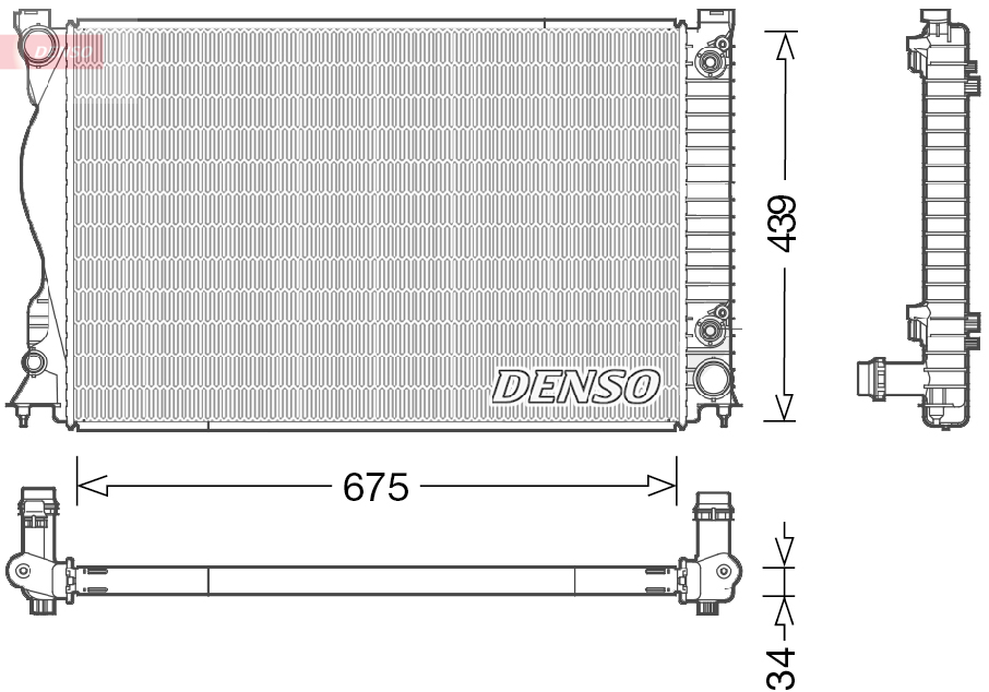 DENSO Jäähdytin,moottorin jäähdytys DRM02028