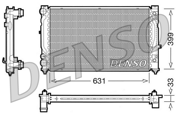 DENSO Jäähdytin,moottorin jäähdytys DRM02030