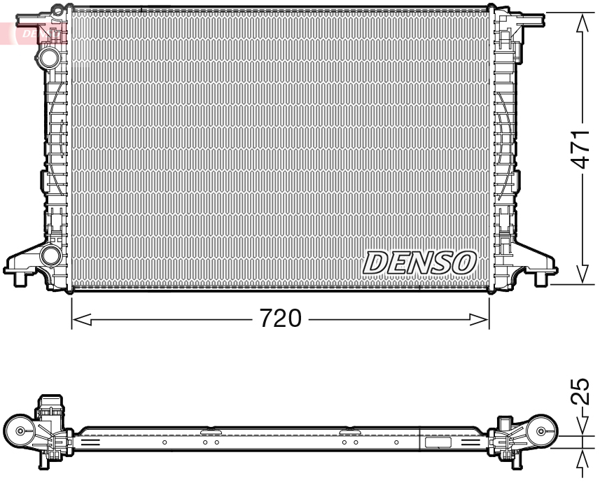 DENSO Jäähdytin,moottorin jäähdytys DRM02043