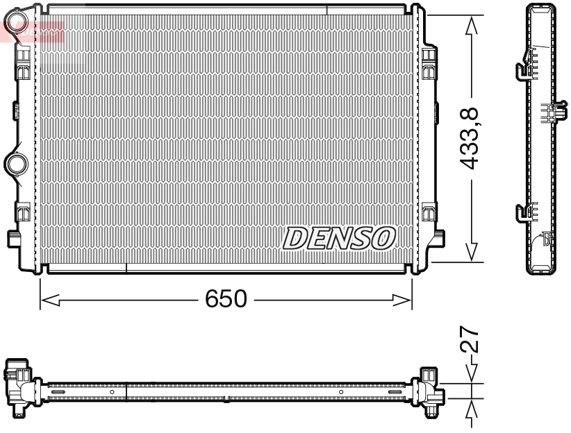 DENSO radiatorius, variklio aušinimas DRM02044