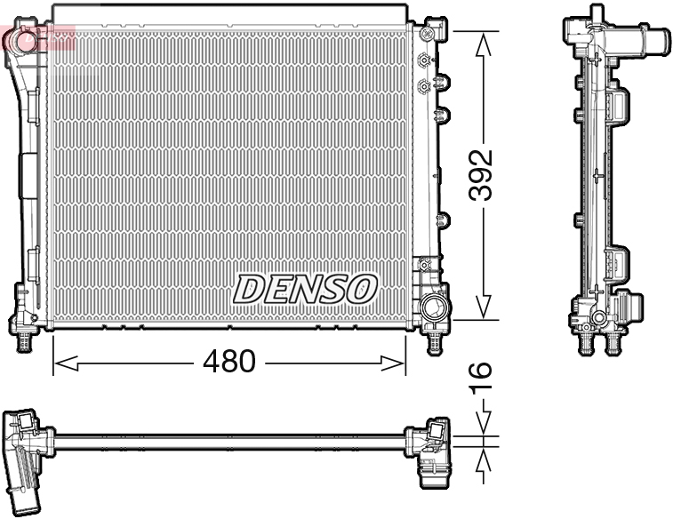 DENSO Jäähdytin,moottorin jäähdytys DRM09006