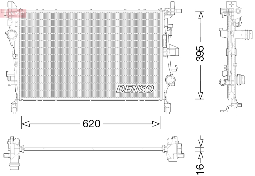 DENSO Jäähdytin,moottorin jäähdytys DRM09044