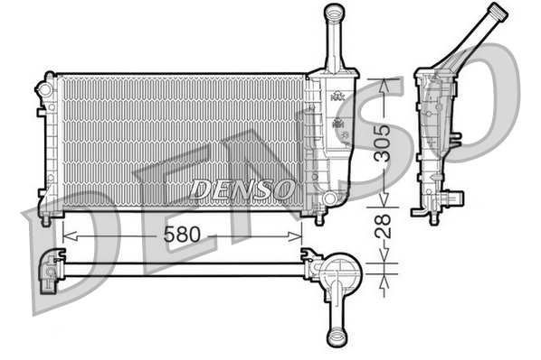 DENSO Radiaator,mootorijahutus DRM09106