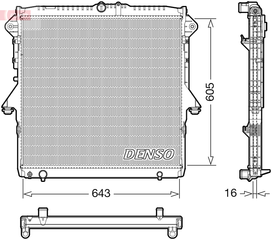 DENSO Jäähdytin,moottorin jäähdytys DRM10118