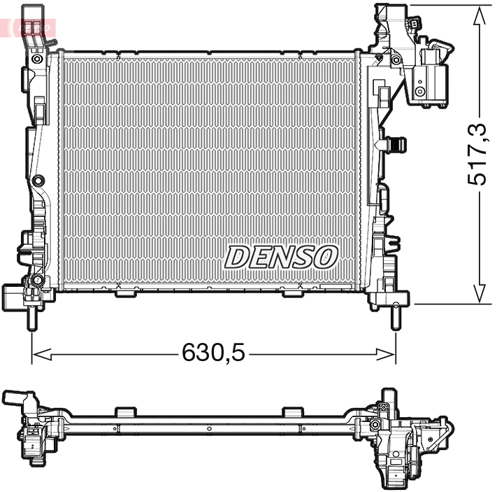 DENSO Jäähdytin,moottorin jäähdytys DRM23062