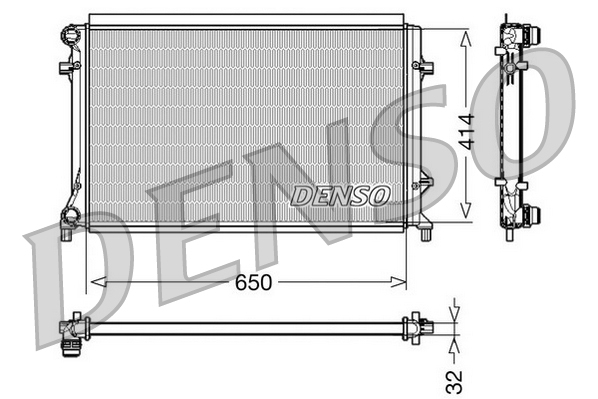 DENSO radiatorius, variklio aušinimas DRM32016