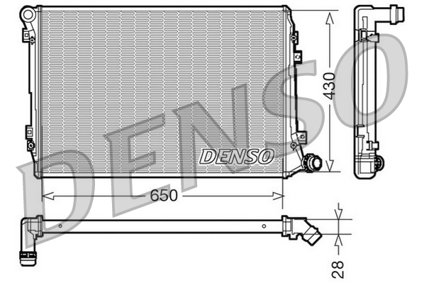 DENSO radiatorius, variklio aušinimas DRM32037