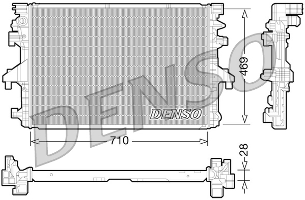 DENSO radiatorius, variklio aušinimas DRM32038