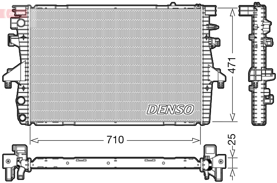 DENSO radiatorius, variklio aušinimas DRM32039