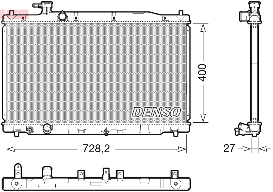 DENSO Jäähdytin,moottorin jäähdytys DRM40050