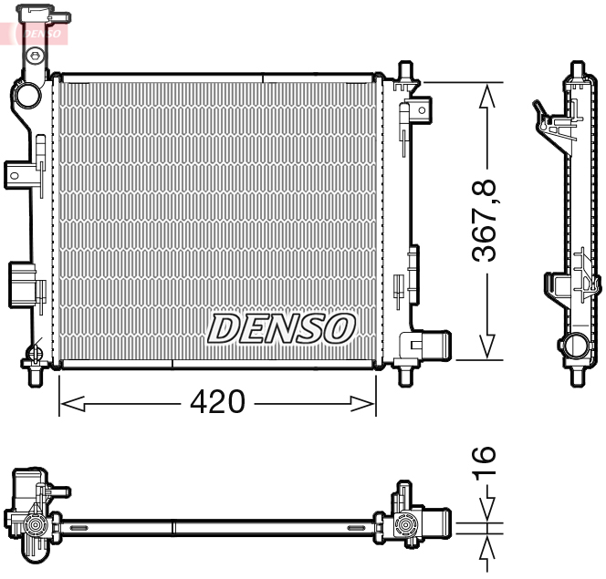 DENSO Jäähdytin,moottorin jäähdytys DRM43005