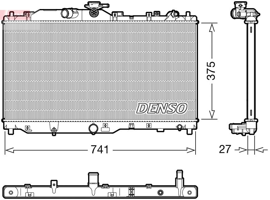 DENSO Jäähdytin,moottorin jäähdytys DRM44050
