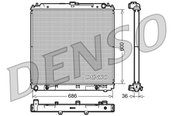 DENSO Jäähdytin,moottorin jäähdytys DRM46032