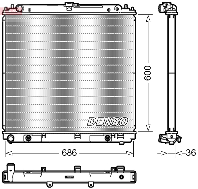 DENSO Jäähdytin,moottorin jäähdytys DRM46042