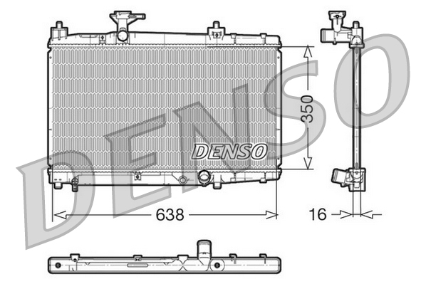 DENSO Jäähdytin,moottorin jäähdytys DRM50007