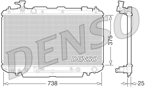 DENSO Jäähdytin,moottorin jäähdytys DRM50064