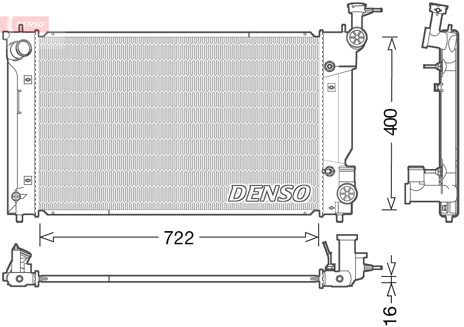 DENSO Jäähdytin,moottorin jäähdytys DRM50098