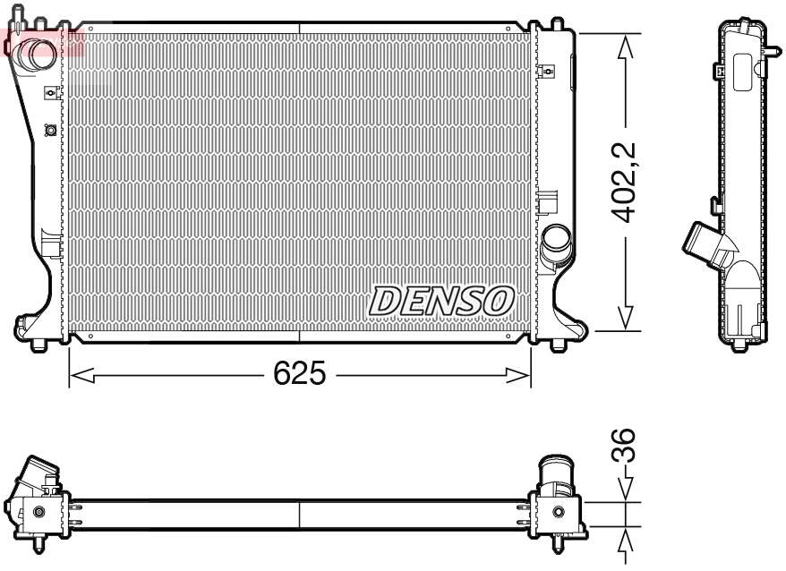 DENSO Jäähdytin,moottorin jäähdytys DRM50132