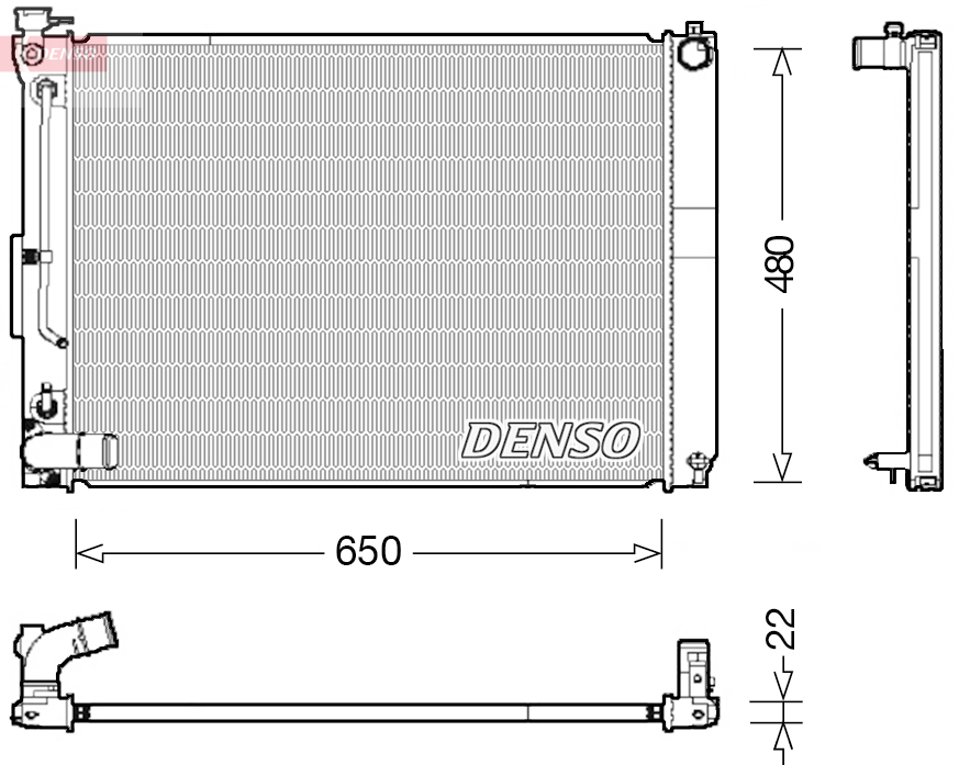 DENSO Jäähdytin,moottorin jäähdytys DRM51012