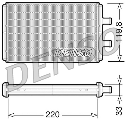 DENSO Värmeväxlare, kupévärmare DRR12007