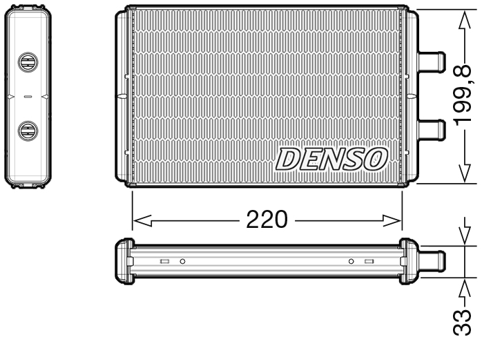 DENSO Värmeväxlare, kupévärmare DRR12016