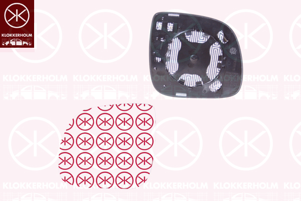 KLOKKERHOLM veidrodėlio stiklas, išorinis veidrodėlis 95851062