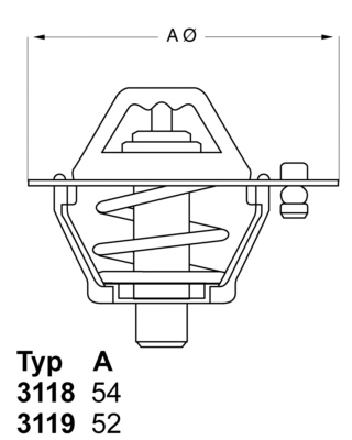 BorgWarner (Wahler) Termostat, kylmedel 3119.82D5