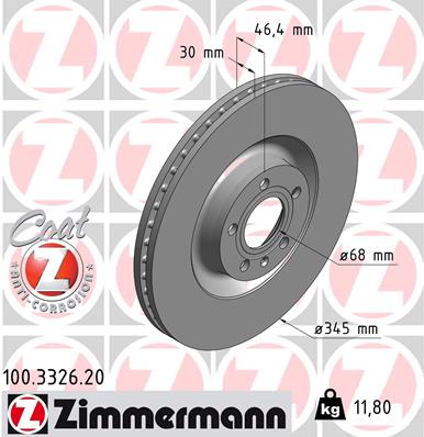 ZIMMERMANN Jarrulevy 100.3326.20