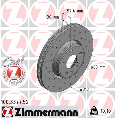 ZIMMERMANN Jarrulevy 100.3377.52