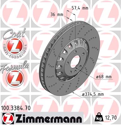 ZIMMERMANN Jarrulevy 100.3384.70